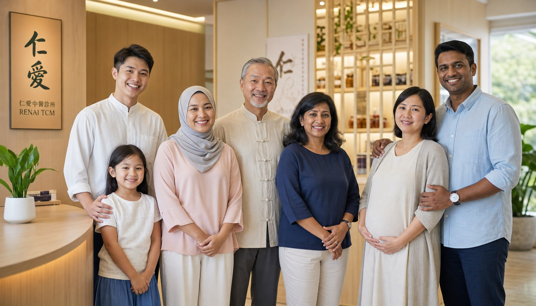 Diverse Singaporeans at TCM clinic -新加坡常见体质类型